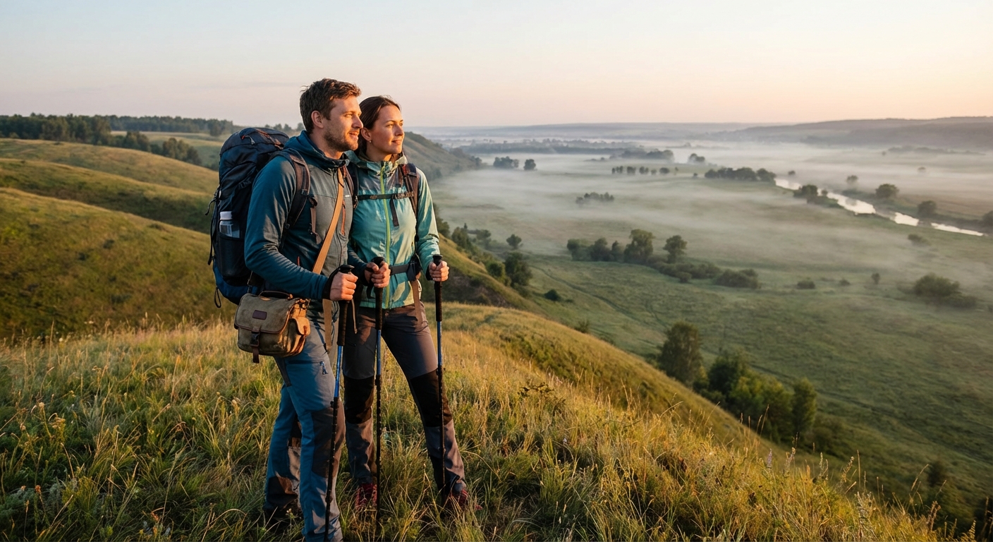 Couple on a hike